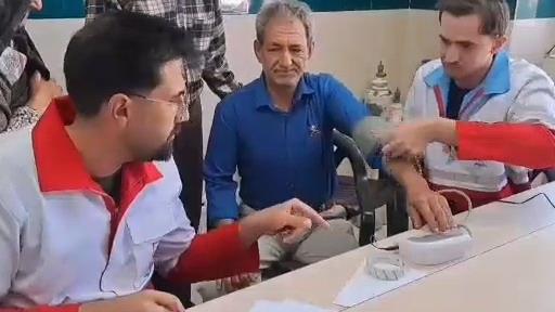 بهره وری بیش از ٧٨٠ نفر از خدمات کاروان سلامت هلال احمر بافت